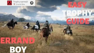 Red Dead Redemption 2 Errand Boy Ps4 Trophy Guide/Missable/Easiest Method