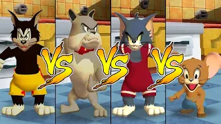 Tom and Jerry in War of the Whiskers Butch Vs Spike Vs Jerry Vs Tom (Master Difficulty)