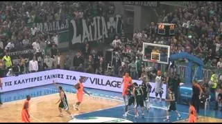 PANATHINAIKOS vs BARCELONA - EUROLEAGUE - LAST SECONDS  (31-03-2011 4th GAME IN ATHENS)