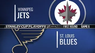 Jets vs Blues   First Round  Game 6   Apr 20,  2019