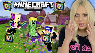 Θα μας καταστρέψουν τα Rainbow Lucky blocks #4 Survival Minecraft Let's Play Kristina @FamousGamesToli