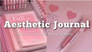 How to make an AESTHETIC JOURNAL || cover | ideas | calendar | doodles 🌷