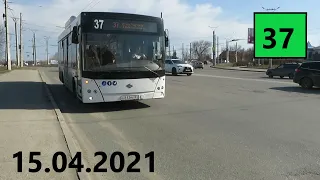 Поездка на автобусе Lotos-206 № К 813 МК 21 по маршруту №37 Чебоксары . (15.04.2021)