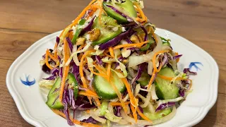 I eat this coleslaw for dinner every day and am losing belly fat fast! Cucumber recipe