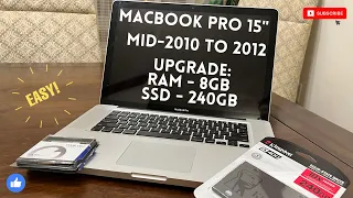 MacBook Pro 15 inch (Mid 2010, 2011, 2012) Upgrade - RAM & SSD - Realtime DIY Start to Finish!
