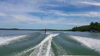 Day 2 Micah Slalom Skiing 2017 (age 10)