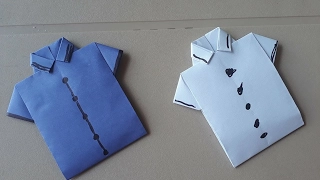 Origami: como hacer una CAMISA DE PAPEL - How to make a paper shirt