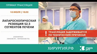 Лапароскопическая резекция S2,3 сегментов печени