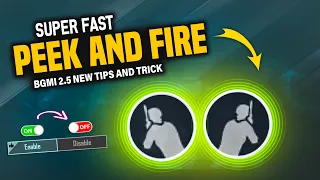 🔥Super Fast Peek And Fire Secret Settings | How to improve peek and fire in BGMI