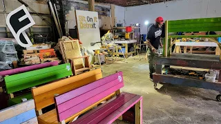 Turning Reclaimed Wood into Bus-Stop Library Benches with Sit On It Detroit Co-Founder Kyle Bartell