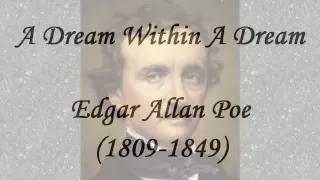 A Dream Within A Dream by Edgar Allan Poe (read by Tom O'Bedlam)