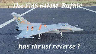 FMS 64MM Rafale has thrust reverse! #fms #dassaultrafale #spektrumrc #rcjets #rcplane