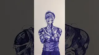 Speed drawing StickSword-ManPirate😡 #shorts #anime #drawing#zoro