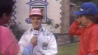 Senna e Barrichello em entrevista em 1990