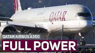 FULL POWER A350 | Qatar Airways A350-1000 A7-ANO Takeoff from San Francisco Airport