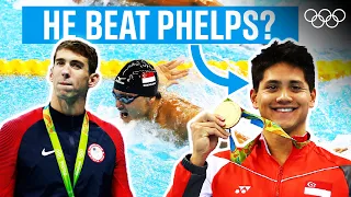 🇸🇬 🏊🏻‍♂️ Joseph Schooling beats his idol MICHAEL PHELPS!