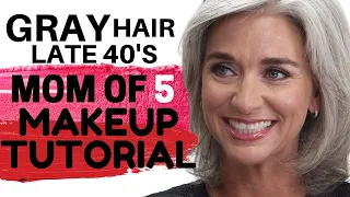 Gray Hair Makeup Tutorial (Plus: Applying False Lashes) 🌸 Fierce Aging with Nikol Johnson