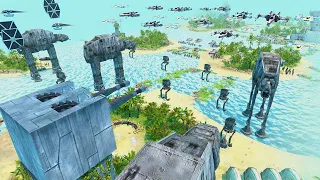 Full Scale Invasion of Scarif Beach Defenses... - Men of War: Star Wars Mod Battle Simulator