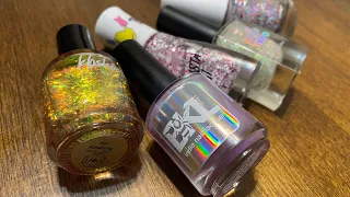 February 2023 Polish Pickup haul and how I layer it. With live swatches!
