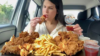 BONELESS FRIED CHICKEN CAR MUKBANG | ASMR | EATING SOUNDS