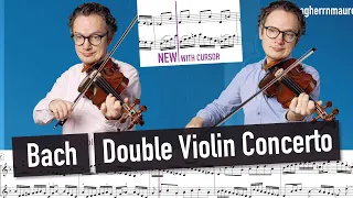 Bach Double Violin Concerto in D minor, BWV 1043 with Cursor, Violin Sheet Music