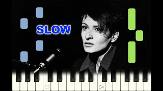 SLOW piano tutorial "GOTTINGEN" Barbara, 1964, avec partition gratuite, free sheet music