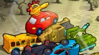 ПРОХОЖДЕНИЕ Car Eats Car 2 самые первые баталии Мультяшной игры ХИЩНЫЕ МАШИНЫ 2