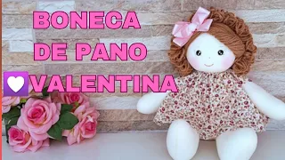 Boneca de pano VALENTINA, Para INICIANTES ganhe dinheiro fazendo artesanato em casa @FlaviaCriarts