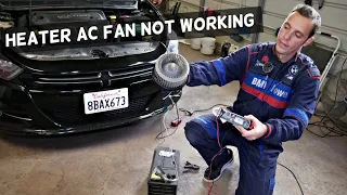 HOW TO TEST HEATER BLOWER MOTOR FAN. HEATER AC FAN NOT WORKING FIX