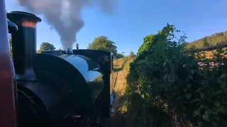 Climbing a 1 in 35 hill with a small steam railway engine.