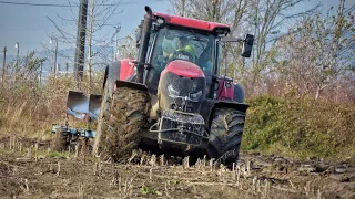 Heavy and wet plowing Case IH Optum 300 cvx + Lemken EurOpal 8 #caseih #lemken #agriculture