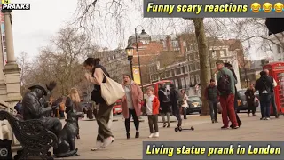 14) Statue moving in real life in London!Living statue street performer in London!#cowboy prank