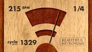 215 BPM 1/4 Wood Metronome HD