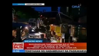 UB: Nagkabanggaang pampasaherong bus at taxi, nagdulot ng mabigat na trapiko...