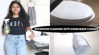 How to clean the Bathroom with HOME-MADE cleaners (Tips & hacks)? | WEEKLY BATHROOM CLEANING ROUTINE