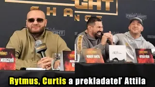 Prekladateľ Attila a Čo hovorí Rytmus na súpera? | Tlačová konferencia Rytmus/Curtis pred FNC 3