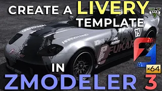 How to create a Livery UV template for your Car in Zmodeler 3 tutorial