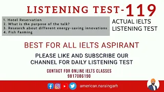 IELTS LISTENING TEST - 119