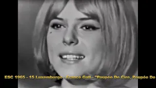 ESC 1965 - 15 Luxembourg - France Gall - "Poupée De Cire, Poupée De Son" - 32p 1/18