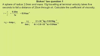 Stokes' law question 1