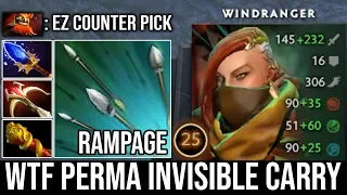 Perma Invisible!!! EPIC Rampage Windranger with Unbelievable 2 Men Shackle 25Kills Ez Counter Mars