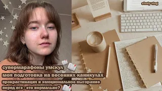 study vlog// прокрастинация и эмоциональное выгорание перед егэ - норма?