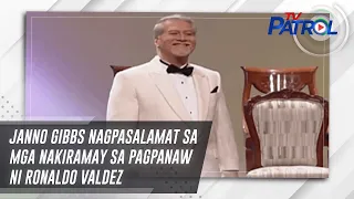 Janno Gibbs nagpasalamat sa mga nakiramay sa pagpanaw ni Ronaldo Valdez | TV Patrol