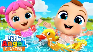 Splish Splash In The Pool! | Fun Sing Along Songs by Little Angel Playtime