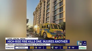 1 dead, another injured in Las Vegas high-rise fire