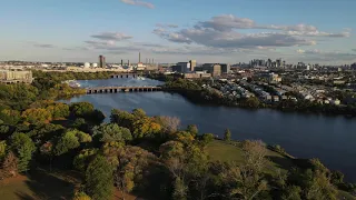 Relaxing Music & Drone Footage in Boston 4K