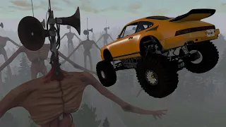 Crazy Strange Cars Crashes with Siren Head Monster - BeamNG Drive Game Horror Compilation