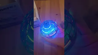 Ultimate Spinning Toy: Flying Gyrosphere Ball Fly into Fun Blue Glowing Lights #flyingball #shorts