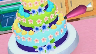 Fun 3D Cake Cooking Game My Bakery Empire Color, Decorate & Serve Cakes - Colorful Flowers Cake