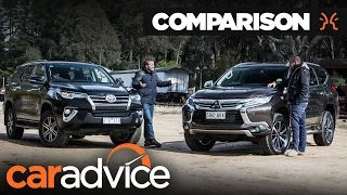 Comparison: Toyota Fortuner GXL v Mitsubishi Pajero Sport | CarAdvice Drive